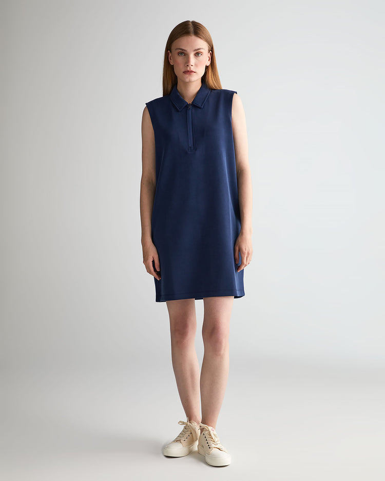 Sukienka damska z nadrukiem z zamkiem bez rękawów regular fit