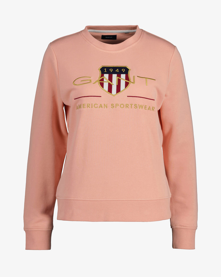 Bluza damska z nadrukiem regular fit pomarańczowa