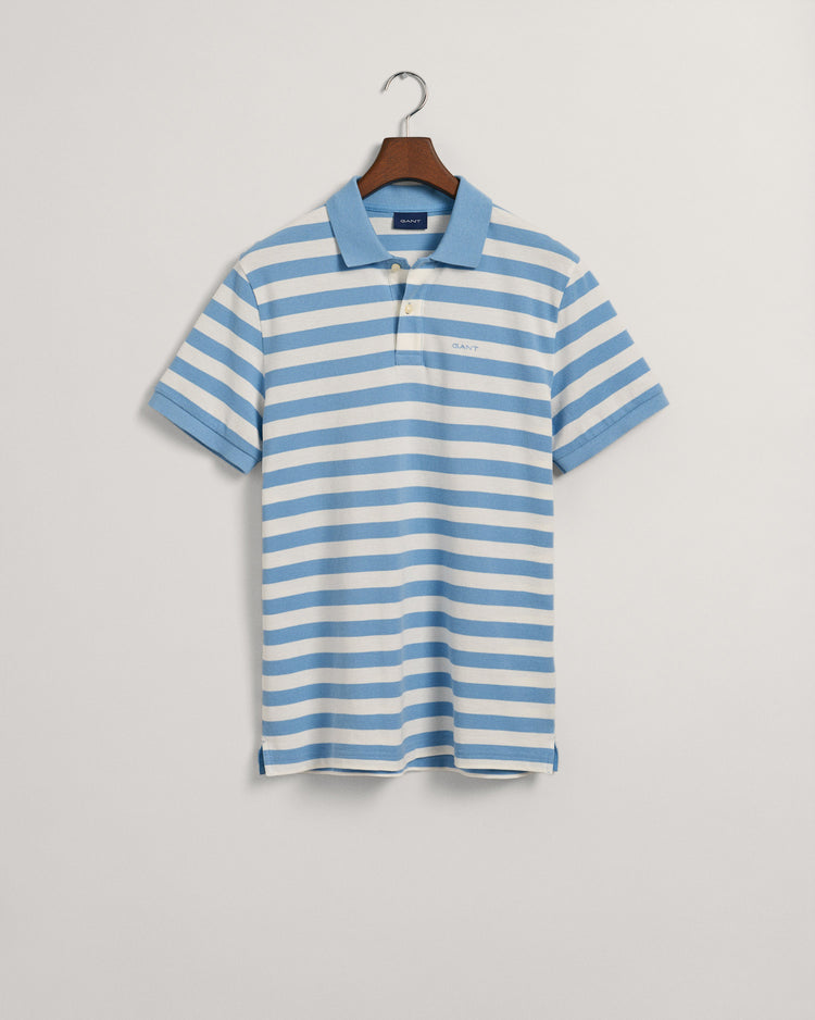 Koszulka polo z piki w różnokolorowe paski