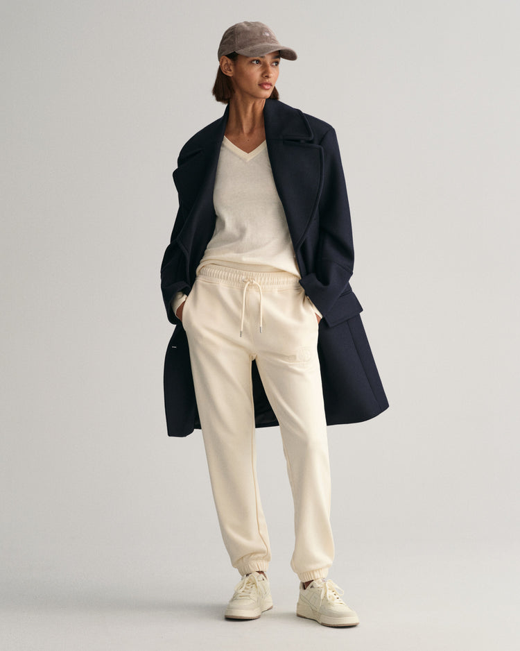 Spodnie dresowe damskie regular fit białe