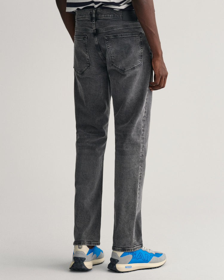 Spodnie jeansowe męskie regular fit szare