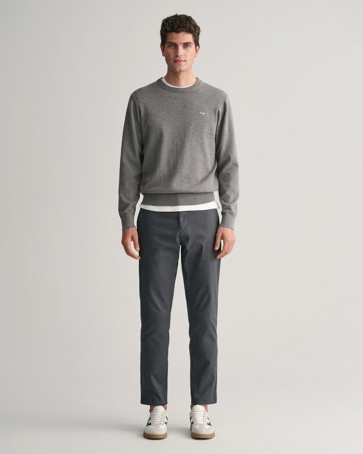 Spodnie męskie slim fit szare