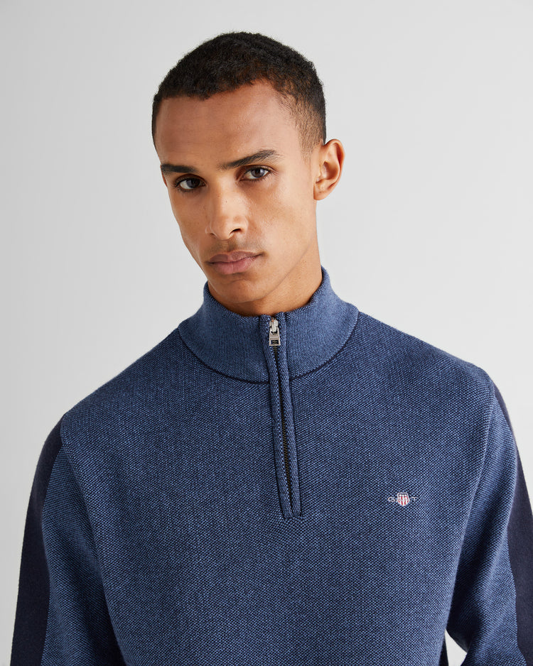 Sweter melanżowy Half-Zip
