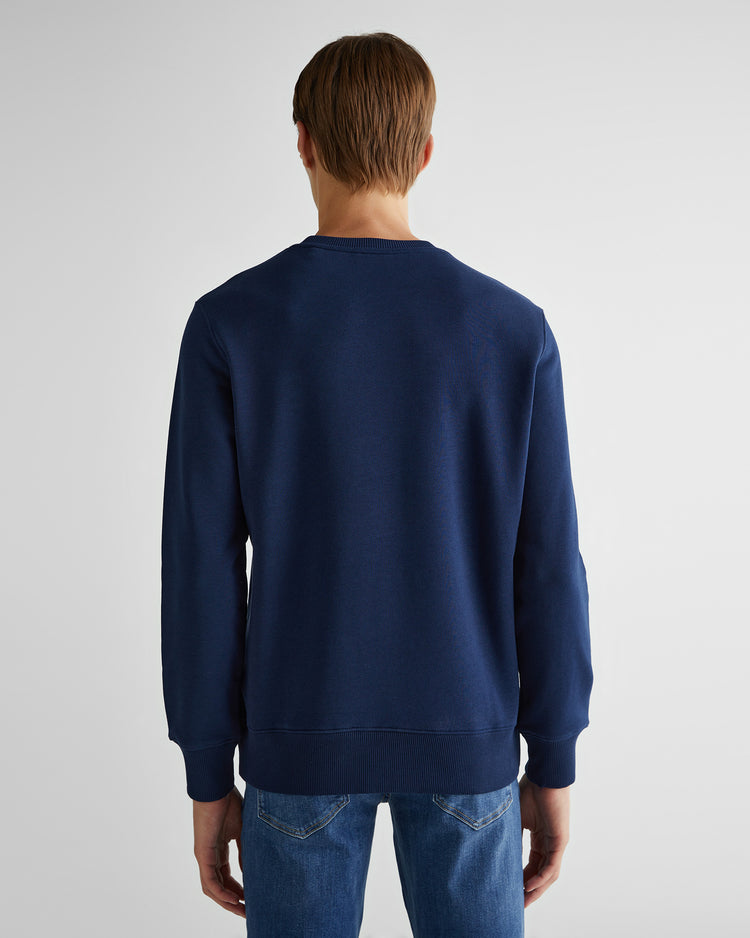 Bluza męska z okrągłym kołnierzykiem z nadrukiem regular fit