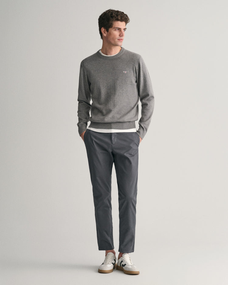 Spodnie męskie slim fit szare