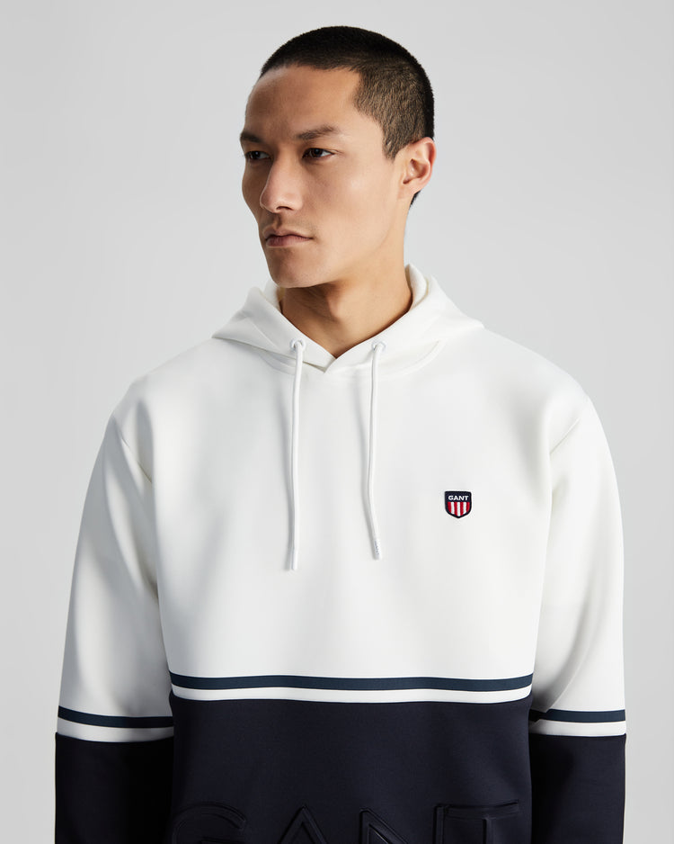 Bluza męska z kapturem regular fit biała