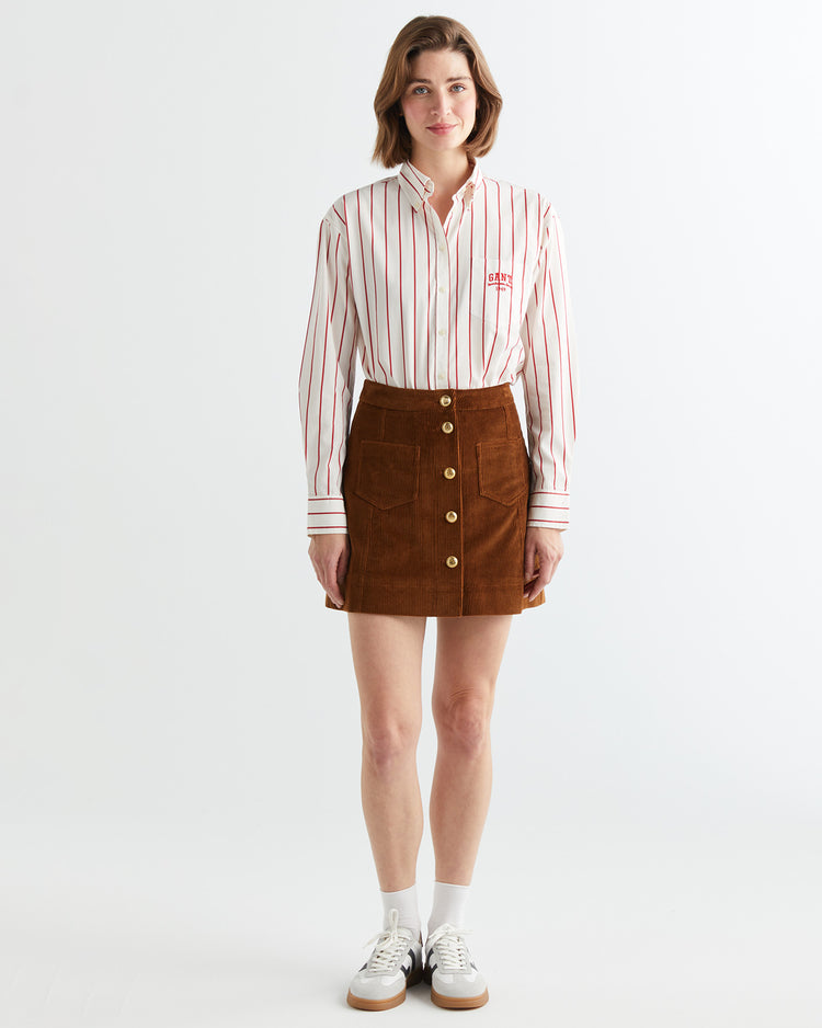 Spódnica damska regular fit brązowa