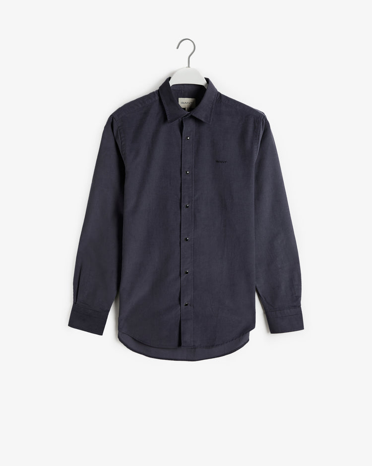 Bawełniana koszula męska z długim rękawem regular fit szara