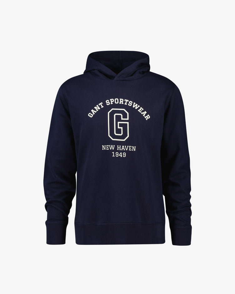 Bluza męska z kapturem regular fit niebieska