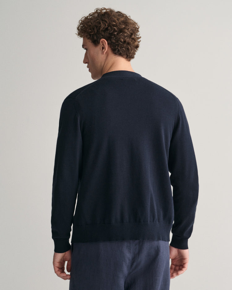 Klasyczny kardigan z bawełny z dekoltem w serek