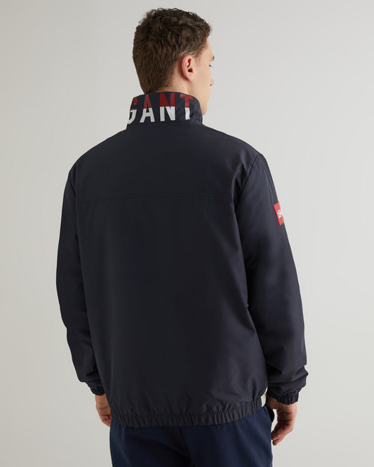 Kurtka męska z nadrukiem, z kołnierzem ze stójką i długim rękawem regular fit