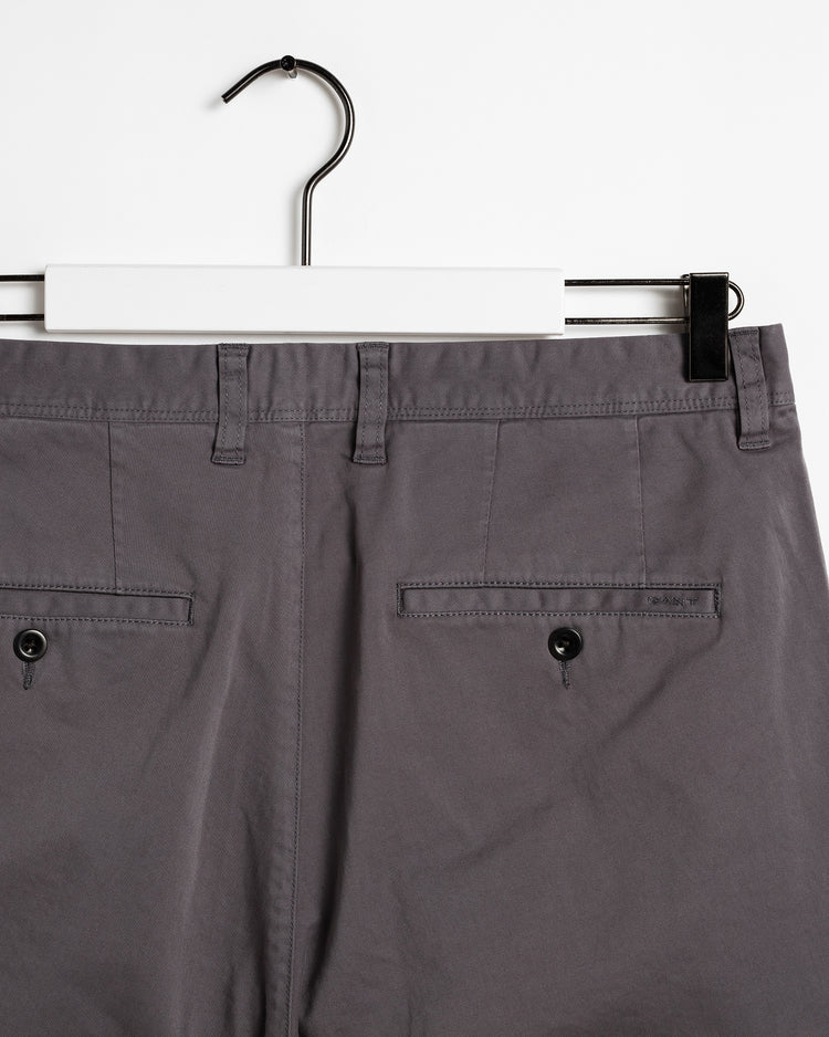 Chinosy męskie satynowe slim grafitowe