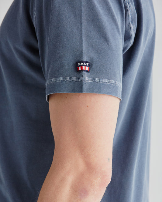 Bawełniany t-shirt męski z nadrukiem okrągły kołnierzyk regular fit