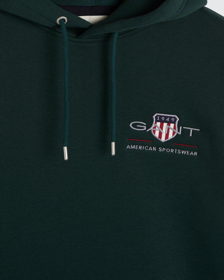 Bluza męska z kapturem z nadrukiem regular fit zielona