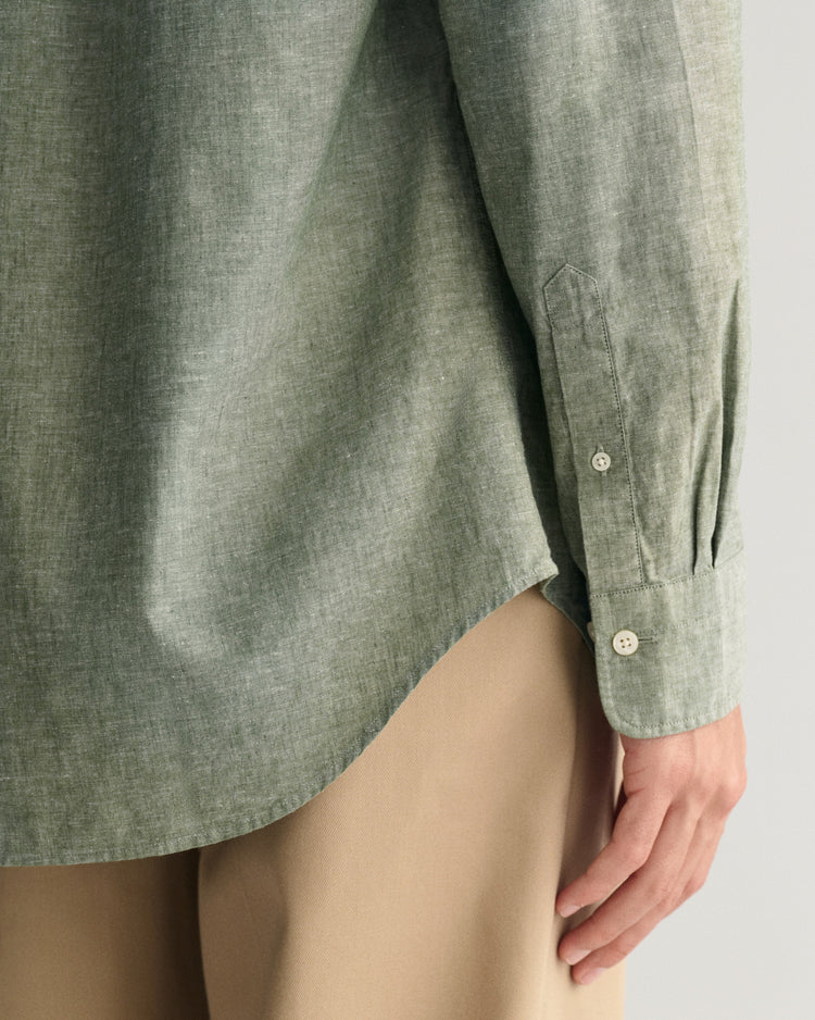 Koszula męska z długim rękawem regular fit zielona