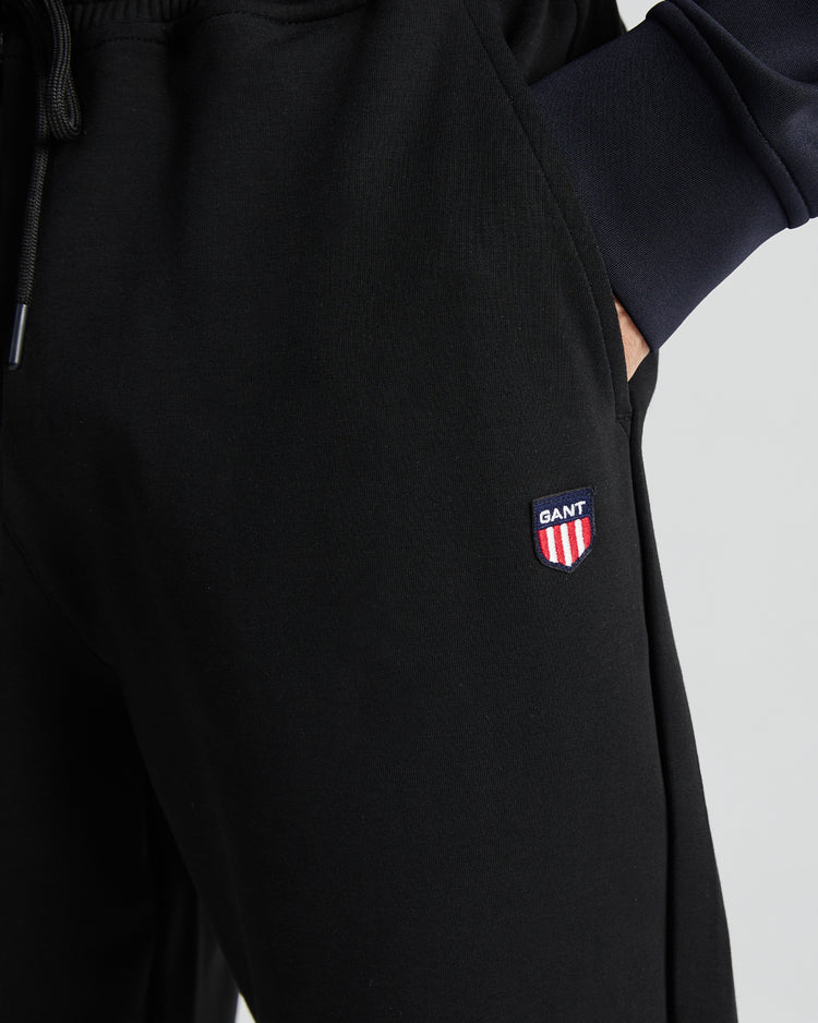 Spodnie dresowe męskie regular fit czarne