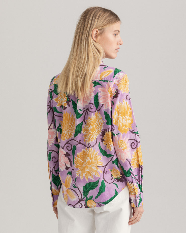 Damska koszula z nadrukiem w dalie regular fit