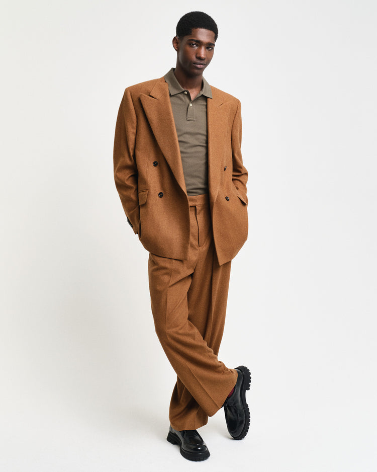 Bawełniana polo męska z długim rękawem slim fit zielona