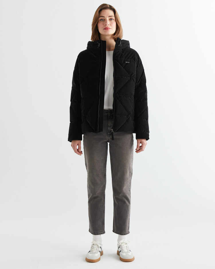 Kurtka damska z kapturem regular fit czarna