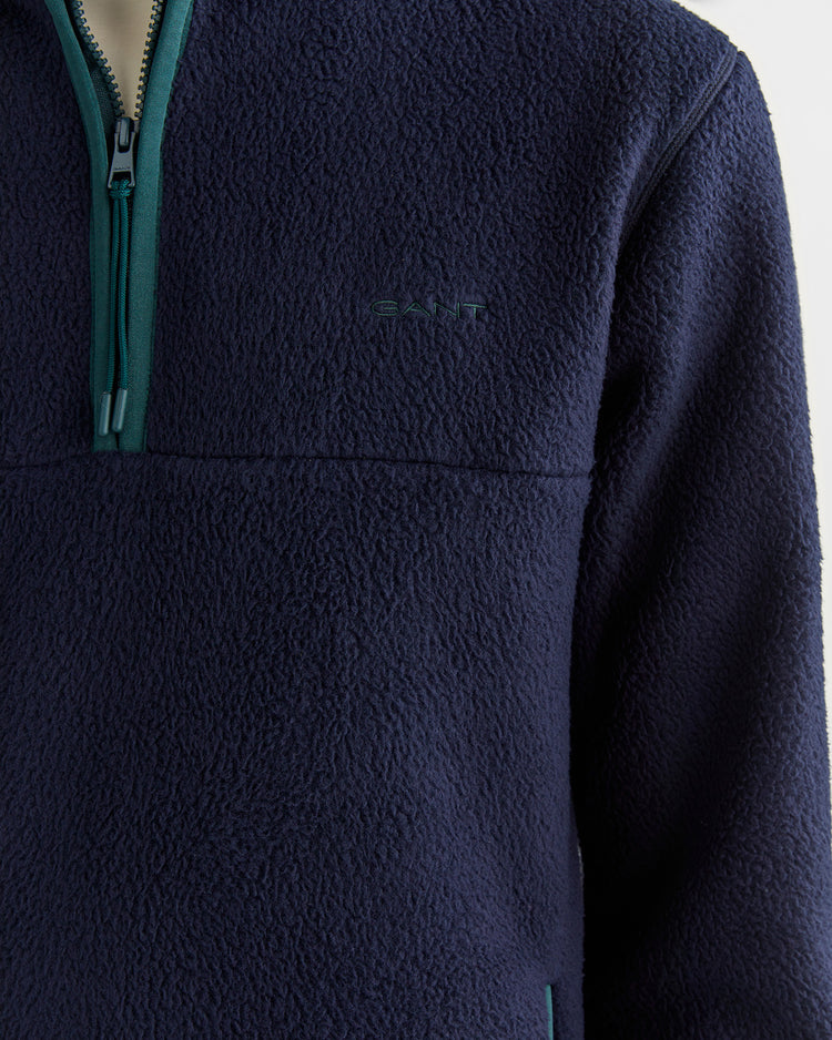 Bluza męska z zamkiem do połowy z długim rękawem regular fit