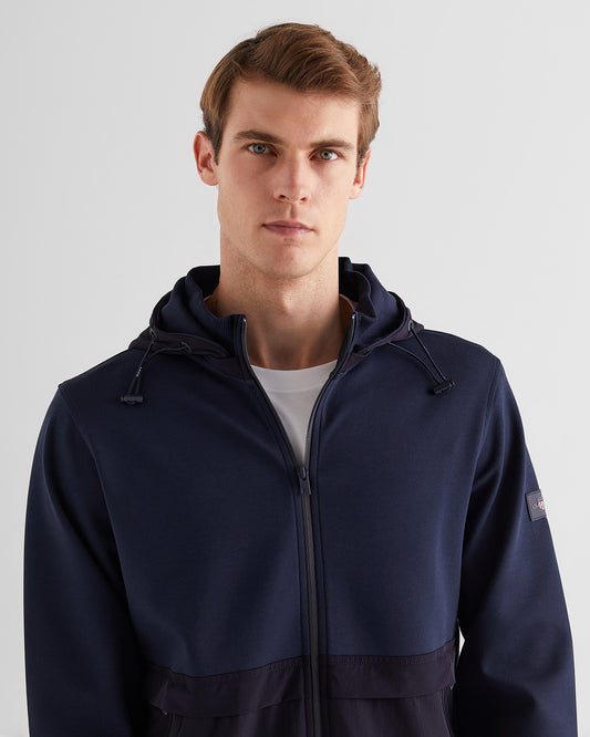 Bluza męska z zamkiem regular fit granatowa