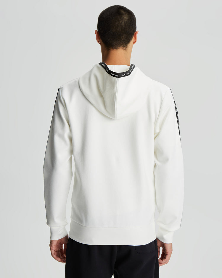 Bawełniana bluza męska z kapturem regular fit kremowa