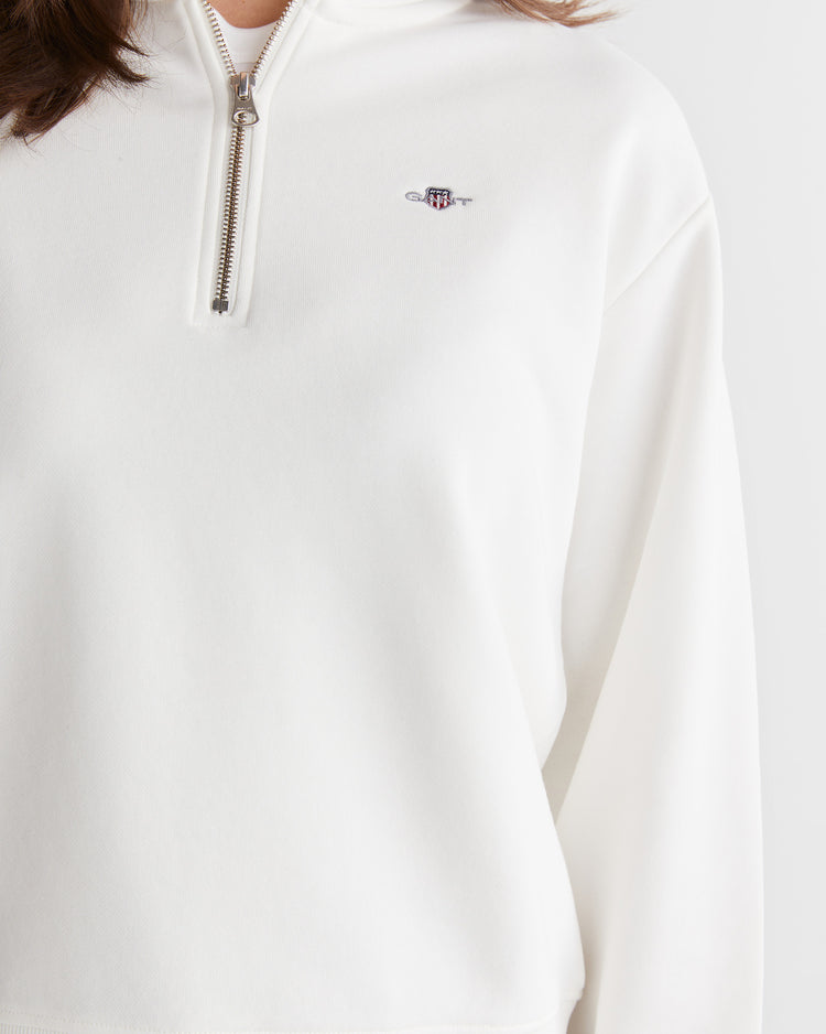 Bluza damska z zamkiem do połowy z długim rękawem relaxed fit