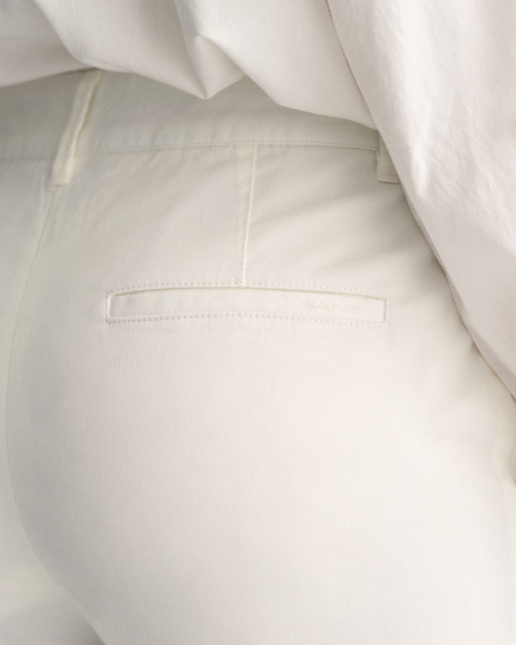 Spodnie damskie slim fit beżowe