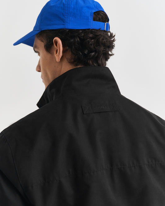 Kurtka męska ze stójką z długim rękawem regular fit czarna