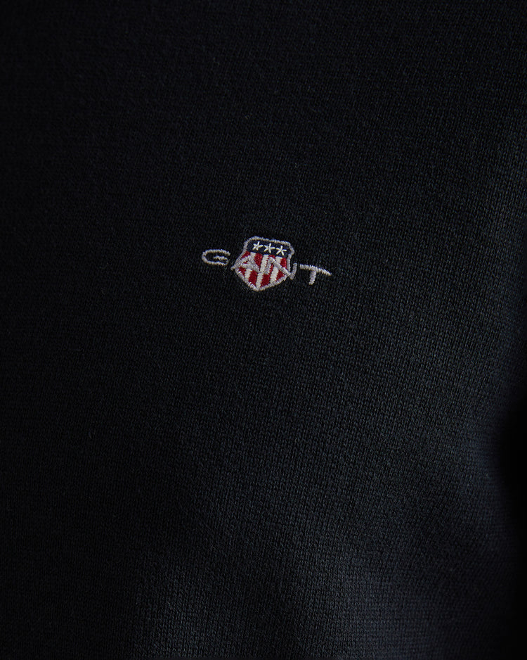 Sweter męski z zamkiem do połowy z długim rękawem regular fit