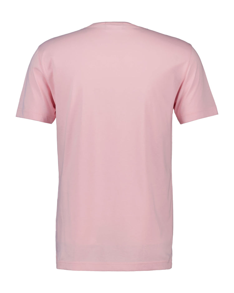 Męski różowy t-shirt slim fit ze 100% bawełny