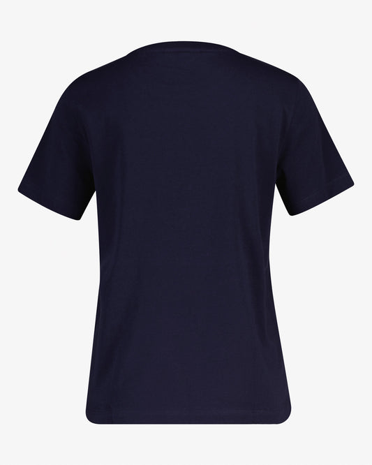 Koszulka damska z krótkim rękawem, okrągły kołnierzyk regular fit