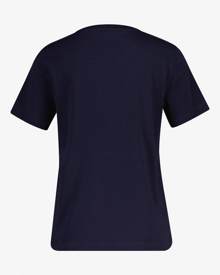 Koszulka damska z krótkim rękawem, okrągły kołnierzyk regular fit