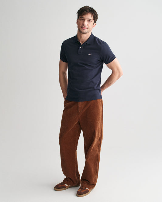 Bawełniana koszulka polo męska z krótkim rękawem slim fit