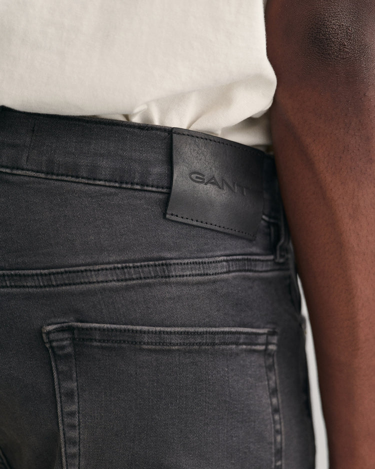 Spodnie jeansowe męskie extra slim fit czarne