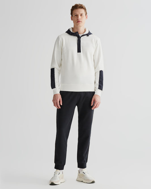 Bluza męska z kapturem kremowa