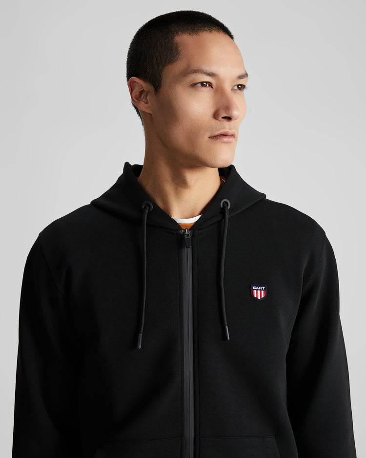 Bawełniana bluza męska z kapturem regular fit czarna