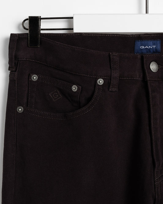 Jeansy męskie z miękkiego diagonalu slim z 5 kieszeniami