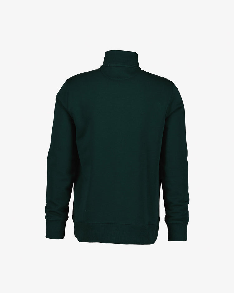 Bluza męska z zamkiem regular fit zielona