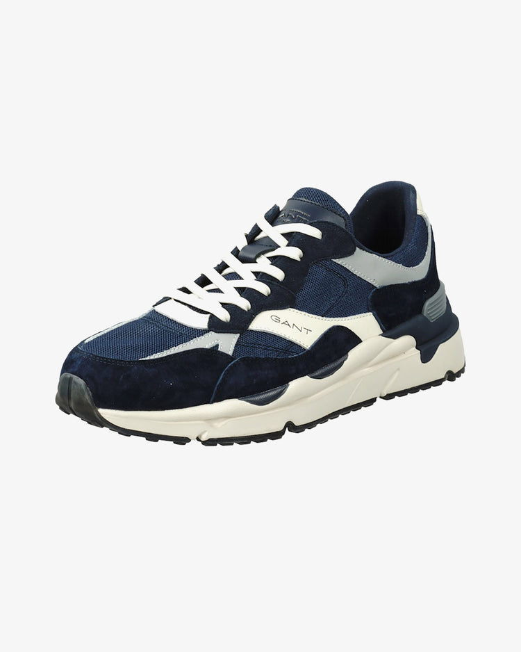 Buty sportowe męskie z nadrukiem granatowe