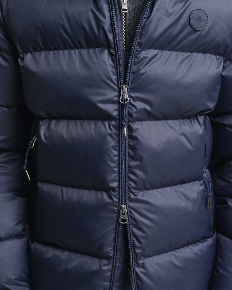 Kurtka męska z kapturem regular fit granatowa