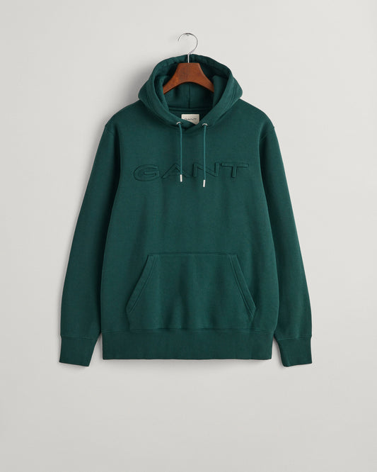 Bluza męska z kapturem z nadrukiem regular fit zielona