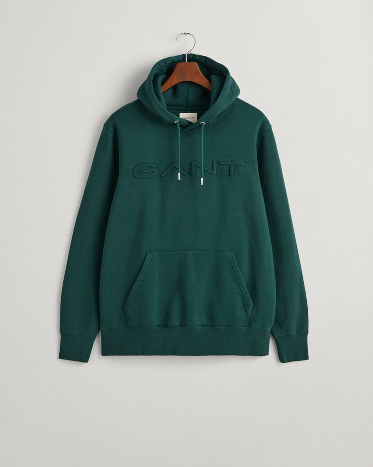 Bluza męska z kapturem z nadrukiem regular fit zielona