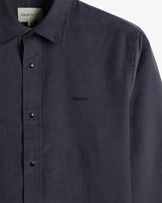 Bawełniana koszula męska z długim rękawem regular fit szara