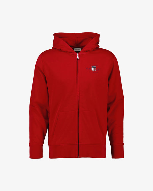 Bluza męska z kapturem regular fit czerwona