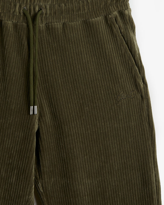 Spodnie dresowe damskie z nadrukiem regular fit zielone