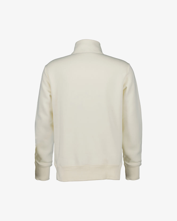 Bluza męska z zamkiem do połowy regular fit kremowa