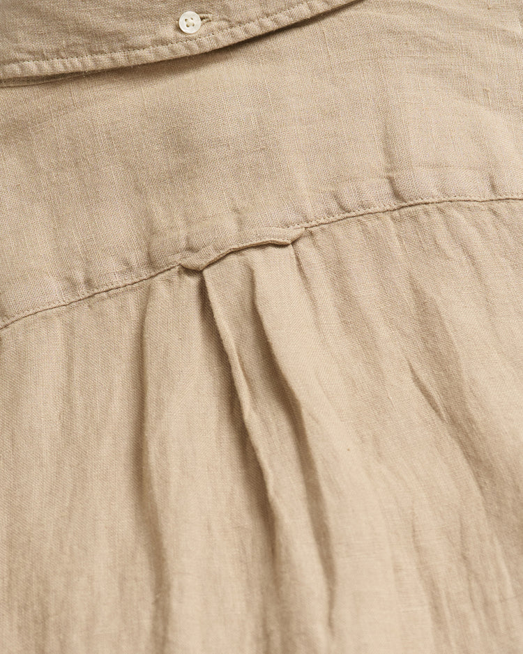 Koszula męska z długim rękawem regular fit beżowa