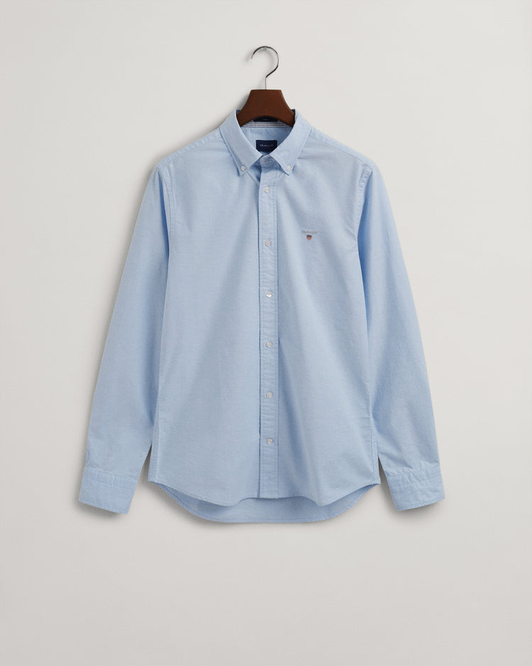 Koszula męska z długim rękawem slim fit niebieska