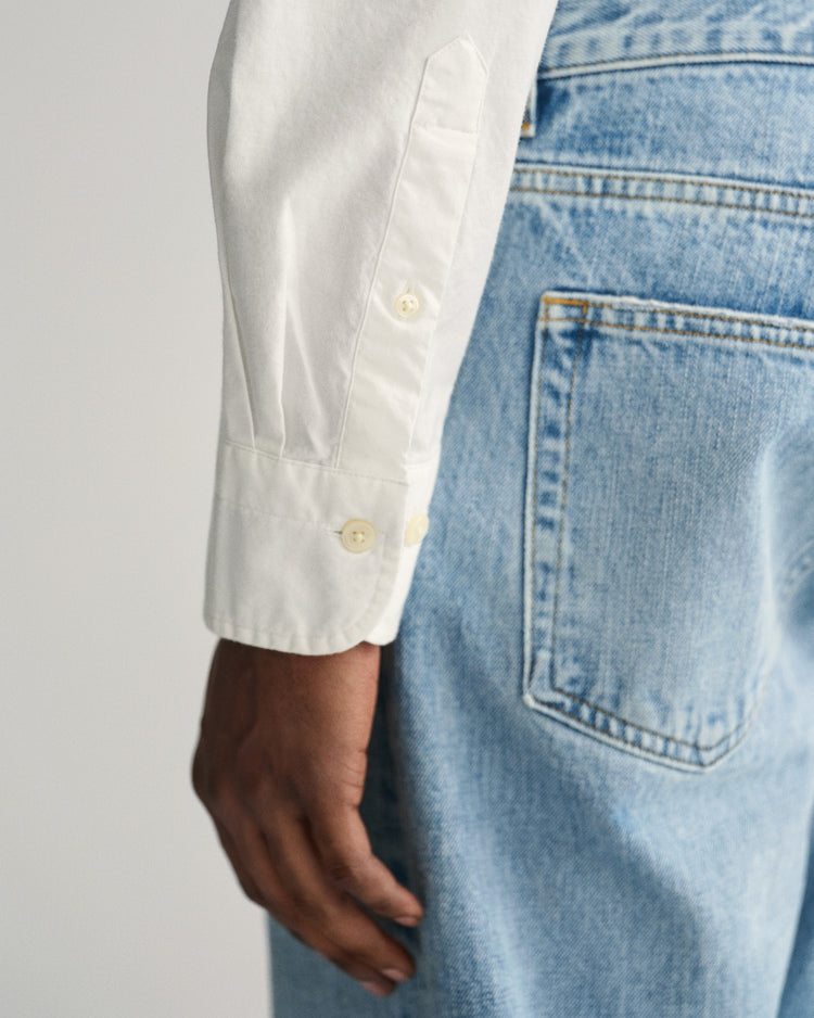 Koszula męska z długim rękawem slim fit biała